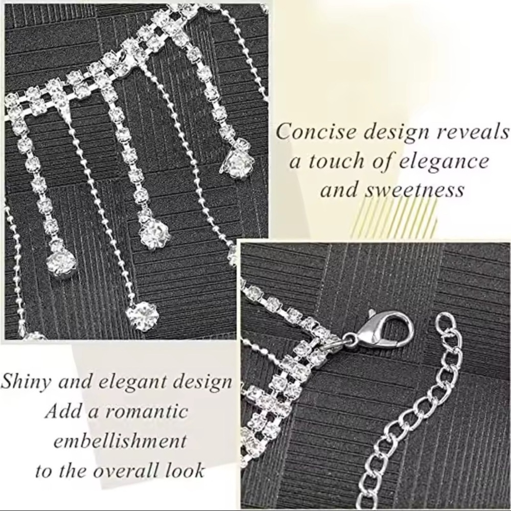 2pcs Boho Rhinestone Ankle Bracelet - Picture 5 of 6